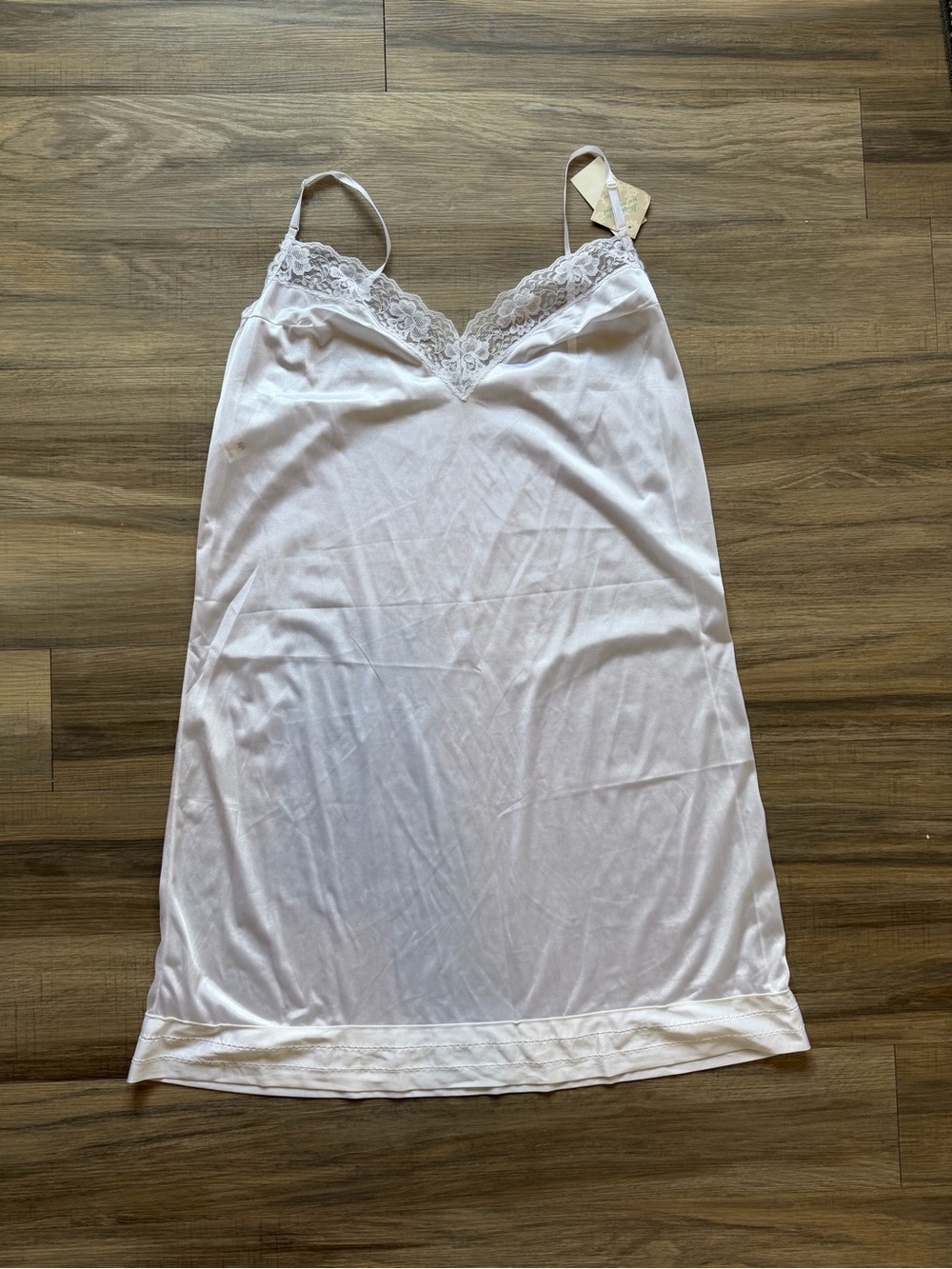 Vintage Sopré Lingerie White Lace Full Slip Plus Size 18/20 NWT NOS